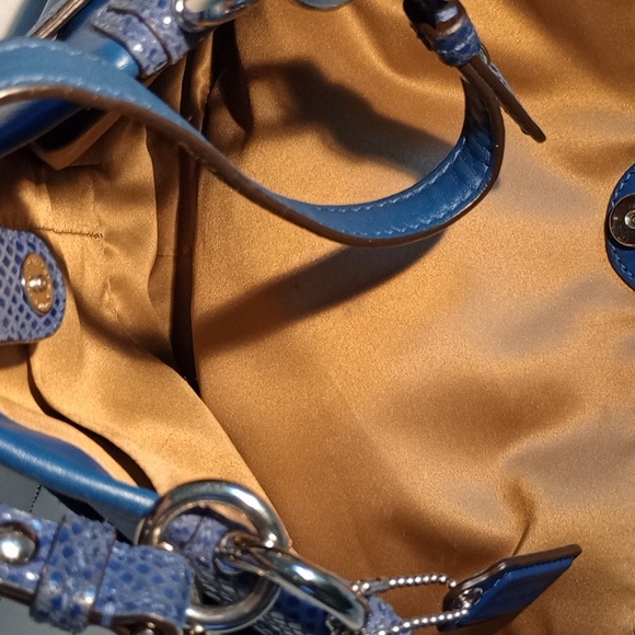 Coach Blue Leather Carryall - Picture 4 of 9